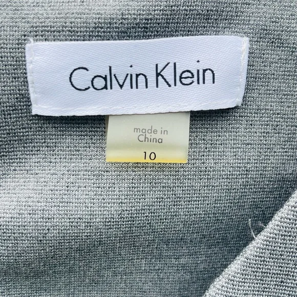 Calvin Klein Gray Textured Midi Dress - Picture 9 of 10